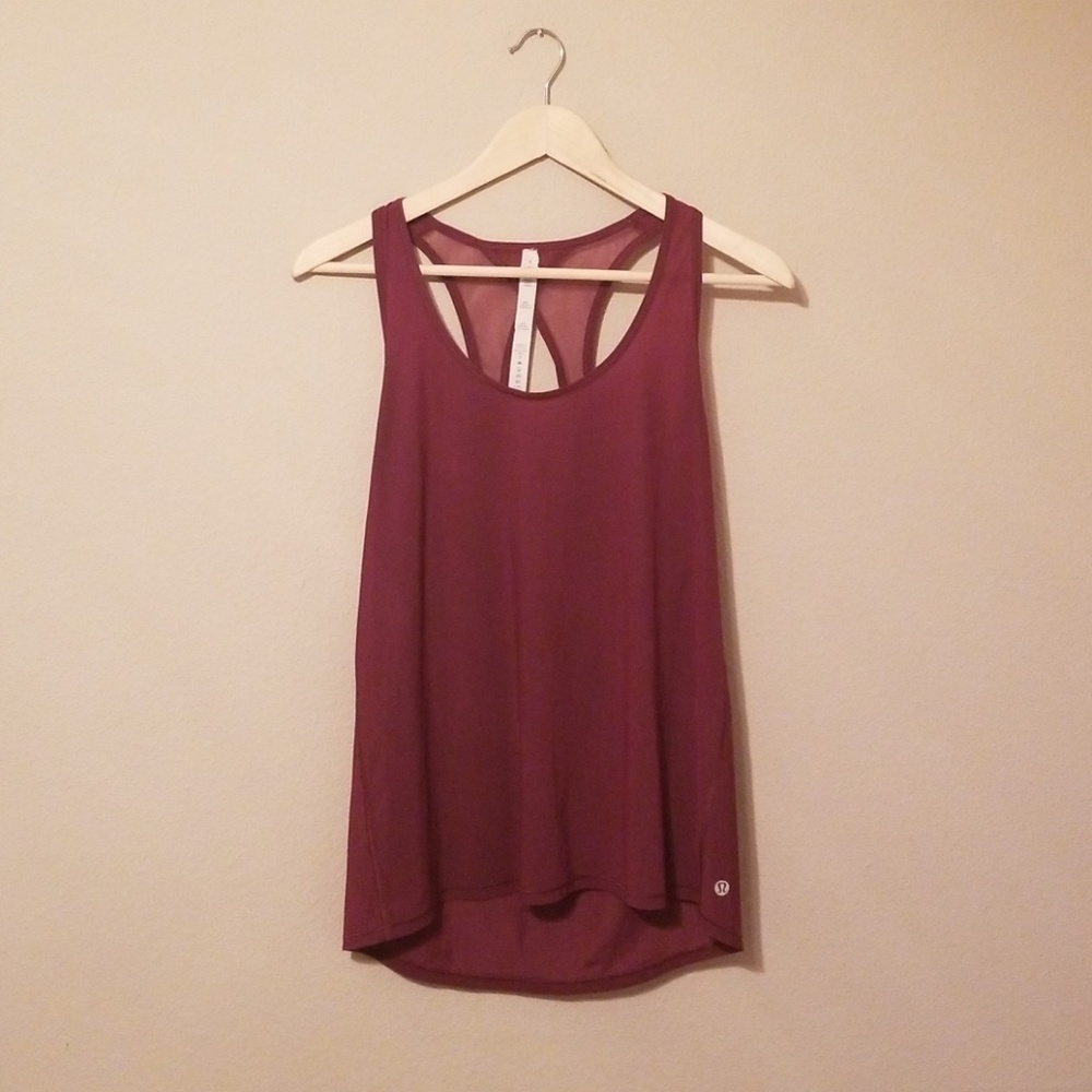Lululemon Burgundy Racerback Tank Size 6